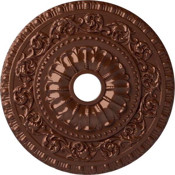 Ekena Millwork Vaduz Ceiling Medallion (Fits Canopies up to 3 1/2"), 23 1/2"OD x 3 1/2"ID x 2 1/8"P, Copper Penny CM23VACPS - main